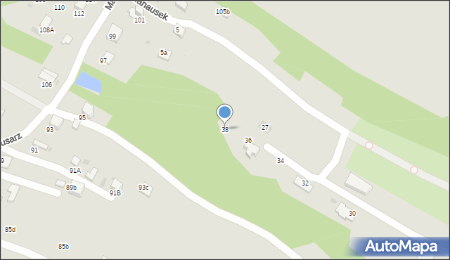 Tarnów, Hanausek Stefanii, 38, mapa Tarnów