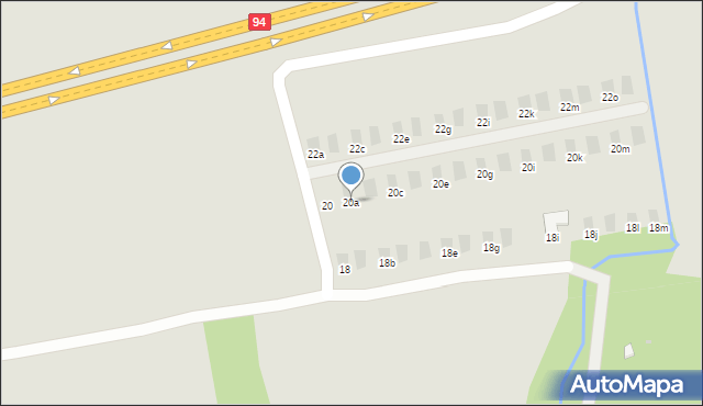 Tarnów, Harcerska, 20a, mapa Tarnów