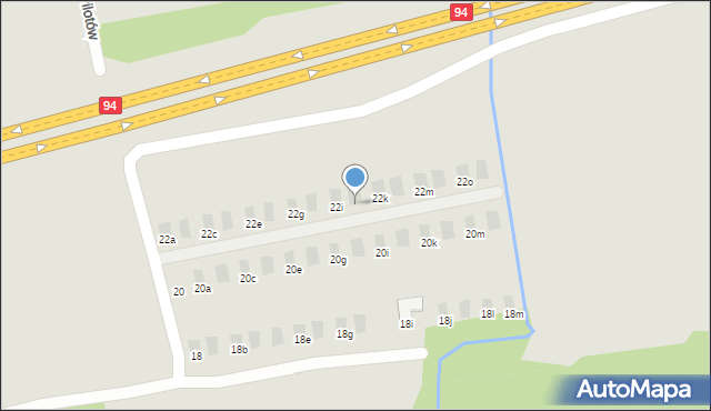 Tarnów, Harcerska, 22j, mapa Tarnów