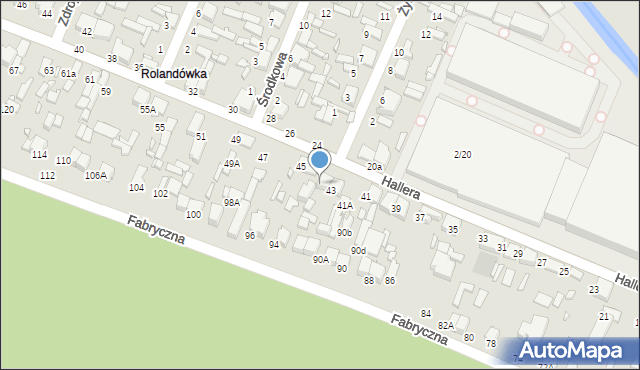 Tomaszów Mazowiecki, Hallera Józefa, gen., 43A, mapa Tomaszów Mazowiecki