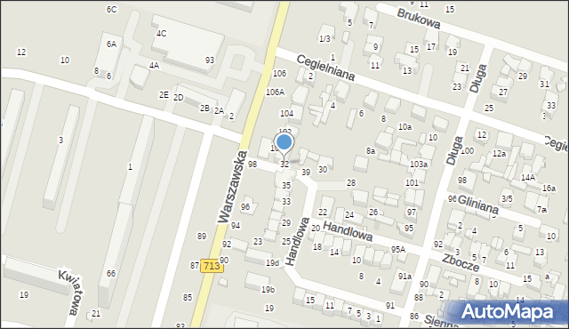 Tomaszów Mazowiecki, Handlowa, 32, mapa Tomaszów Mazowiecki