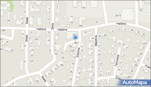 Toruń, Hallera Józefa, gen., 60, mapa Torunia