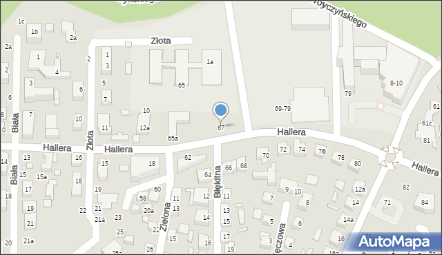 Toruń, Hallera Józefa, gen., 67, mapa Torunia