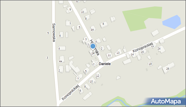 Toszek, Harcerska, 1A, mapa Toszek