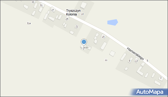 Tryszczyn, Hamerskiego Jana, ks., 17, mapa Tryszczyn