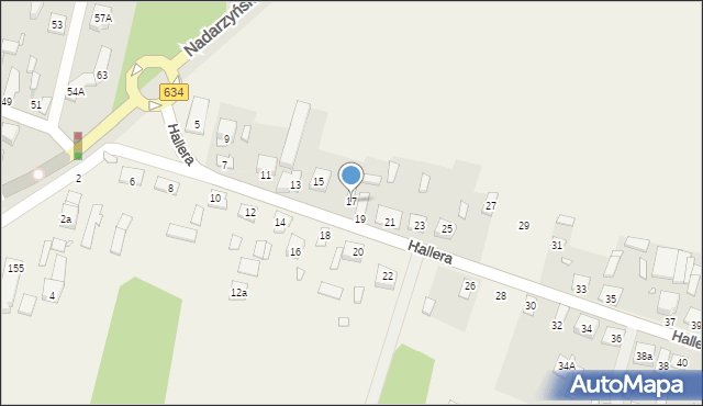 Turów, Hallera Józefa, gen., 17, mapa Turów