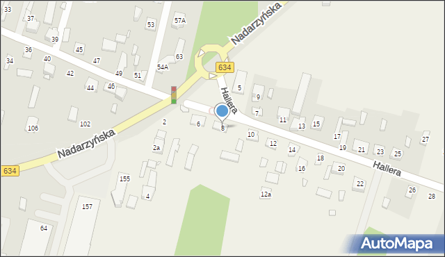 Turów, Hallera Józefa, gen., 8, mapa Turów