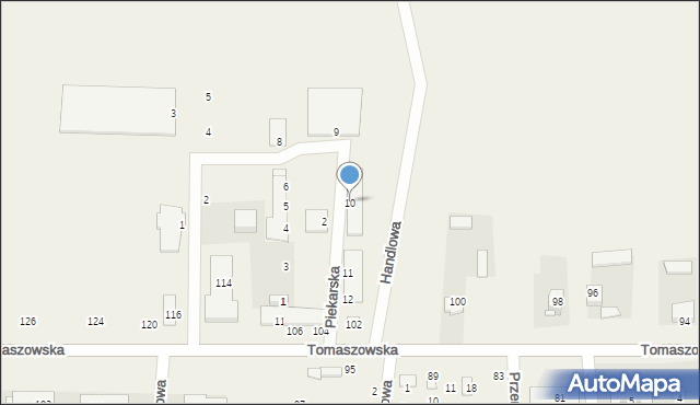 Ulhówek, Handlowa, 10, mapa Ulhówek