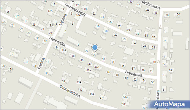 Wągrowiec, Harcerska, 29, mapa Wągrowiec