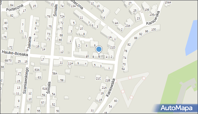 Warszawa, Hauke-Bosaka Józefa, gen., 6, mapa Warszawy