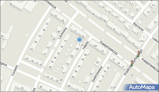 Warszawa, Hajoty, 61, mapa Warszawy