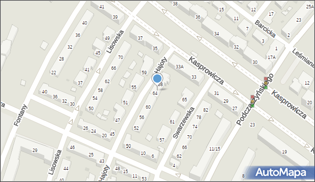 Warszawa, Hajoty, 66, mapa Warszawy