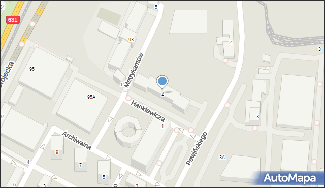 Warszawa, Hankiewicza Stefana Kazimierza, 2, mapa Warszawy