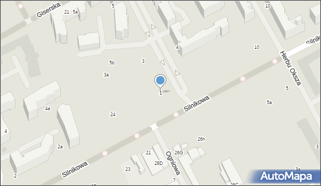 Warszawa, Habicha Edwarda, 1, mapa Warszawy