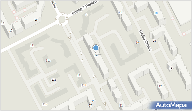 Warszawa, Habicha Edwarda, 14, mapa Warszawy