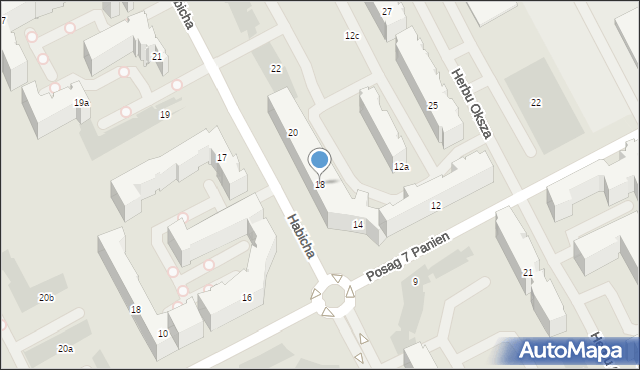 Warszawa, Habicha Edwarda, 18, mapa Warszawy