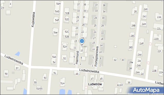 Warszawa, Harmonii, 12, mapa Warszawy