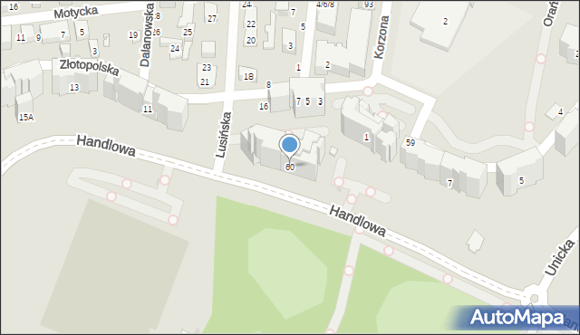 Warszawa, Handlowa, 60, mapa Warszawy