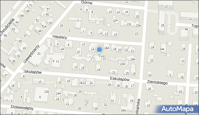 Warszawa, Haubicy, 16A, mapa Warszawy