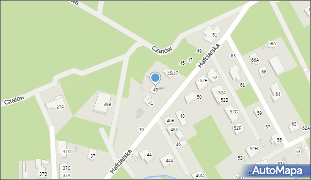 Warszawa, Hafciarska, 43, mapa Warszawy