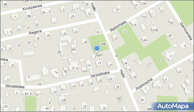 Warszawa, Halki, 27A, mapa Warszawy