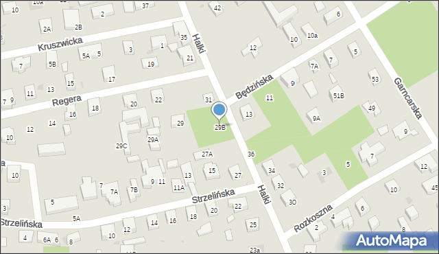 Warszawa, Halki, 29B, mapa Warszawy