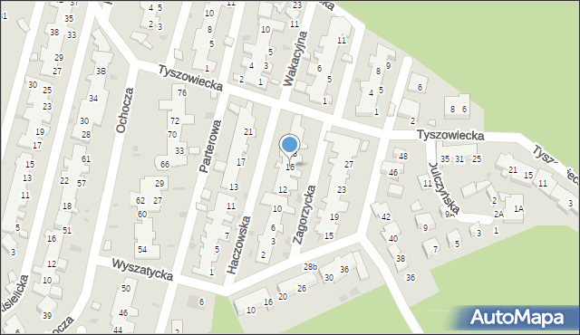 Warszawa, Haczowska, 16, mapa Warszawy