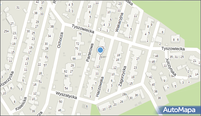 Warszawa, Haczowska, 17, mapa Warszawy