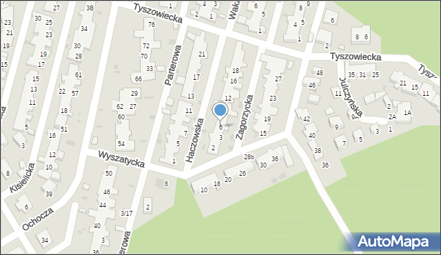 Warszawa, Haczowska, 6, mapa Warszawy