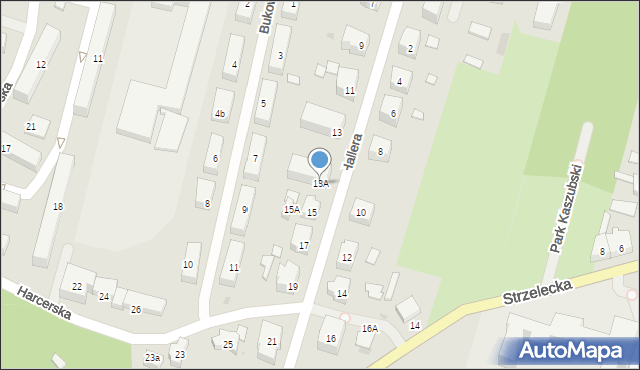 Wejherowo, Hallera Józefa, gen., 13A, mapa Wejherowo