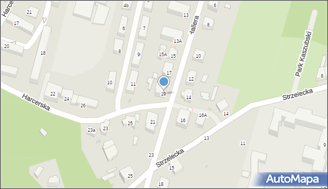 Wejherowo, Hallera Józefa, gen., 19, mapa Wejherowo