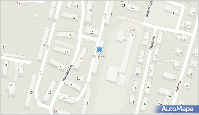 Wejherowo, Harcerska, 11, mapa Wejherowo