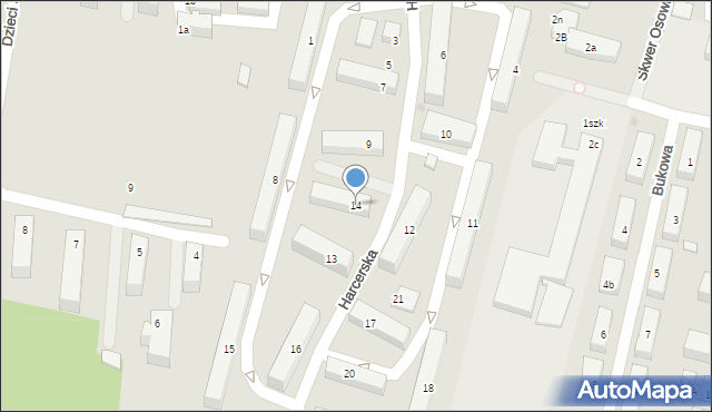 Wejherowo, Harcerska, 14, mapa Wejherowo