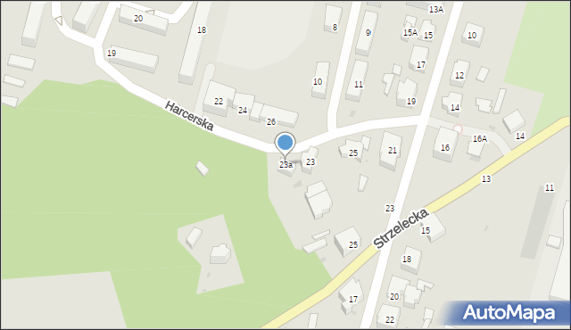 Wejherowo, Harcerska, 23a, mapa Wejherowo