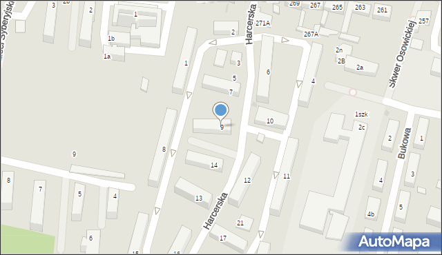 Wejherowo, Harcerska, 9, mapa Wejherowo