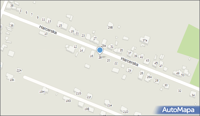 Wojkowice, Harcerska, 18, mapa Wojkowice