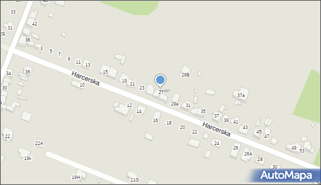 Wojkowice, Harcerska, 27, mapa Wojkowice