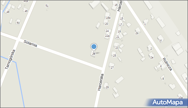 Woźniki, Harcerska, 26, mapa Woźniki