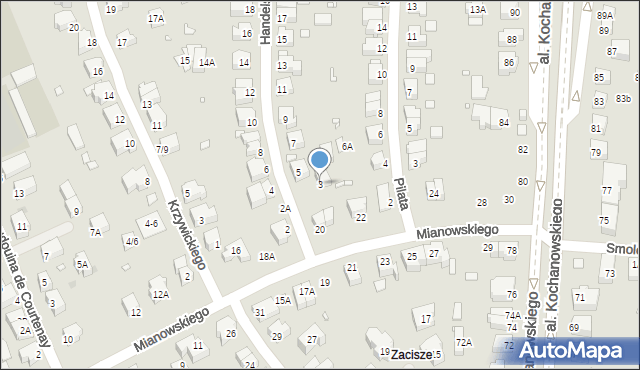 Wrocław, Handelsmana Marcelego, 3, mapa Wrocławia