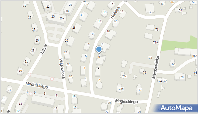 Wrocław, Haisiga Mariana, 6, mapa Wrocławia