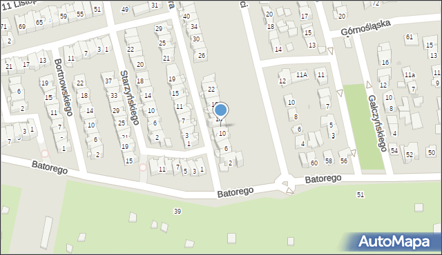 Ząbki, Hallera Józefa, gen., 12, mapa Ząbki