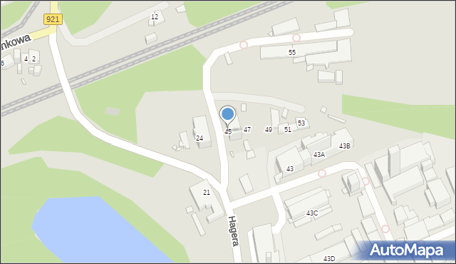 Zabrze, Hagera Bronisława, dr., 45, mapa Zabrza