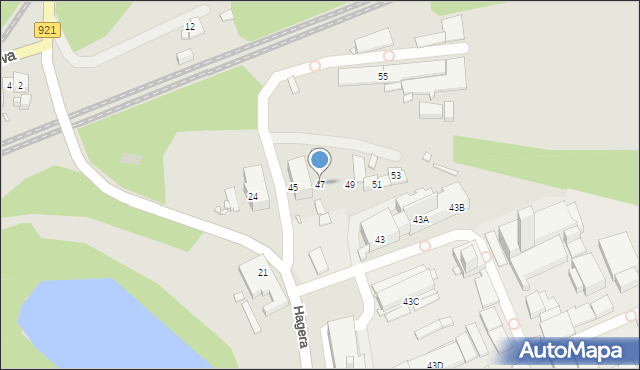 Zabrze, Hagera Bronisława, dr., 47, mapa Zabrza