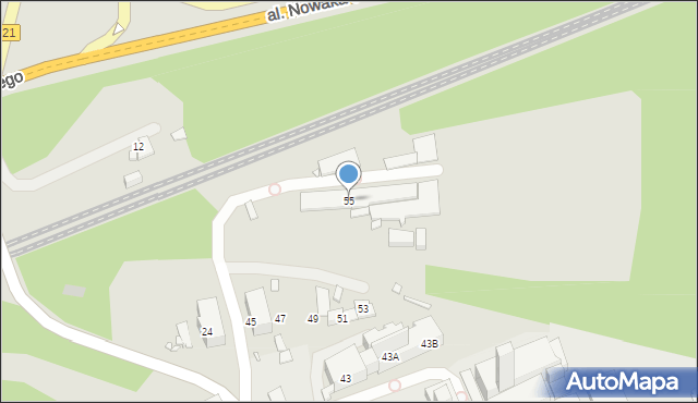 Zabrze, Hagera Bronisława, dr., 55, mapa Zabrza