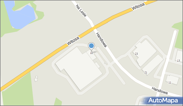 Zabrze, Handlowa, 12, mapa Zabrza