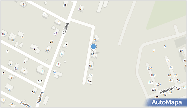 Zabrze, Hallera Józefa, gen., 47b, mapa Zabrza