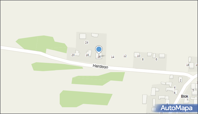 Zarzecze, Hardego, 16, mapa Zarzecze