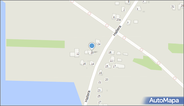 Zator, Hallera Józefa, gen., 10, mapa Zator