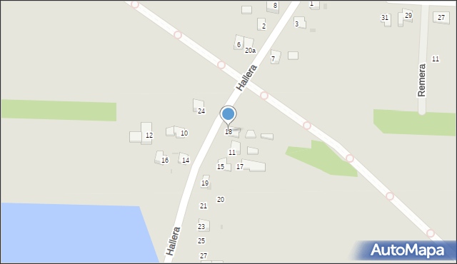 Zator, Hallera Józefa, gen., 18, mapa Zator