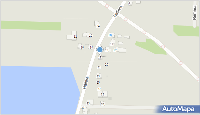 Zator, Hallera Józefa, gen., 19, mapa Zator